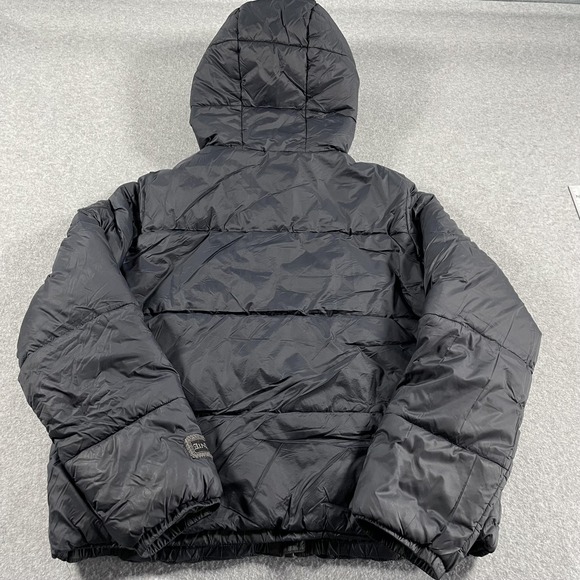 Alp n Rock Jacket Mens Extra Large Black Hooded Puffer Quilted Cruelty Free Coat - Picture 9 of 9